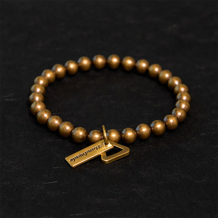 Braccialetto di equilibrio con perline di rame Buddha Stones