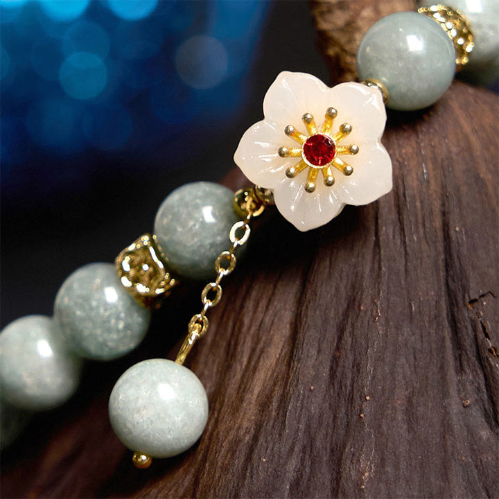 Braccialetto Buddha Stones Jade Abundance Flower