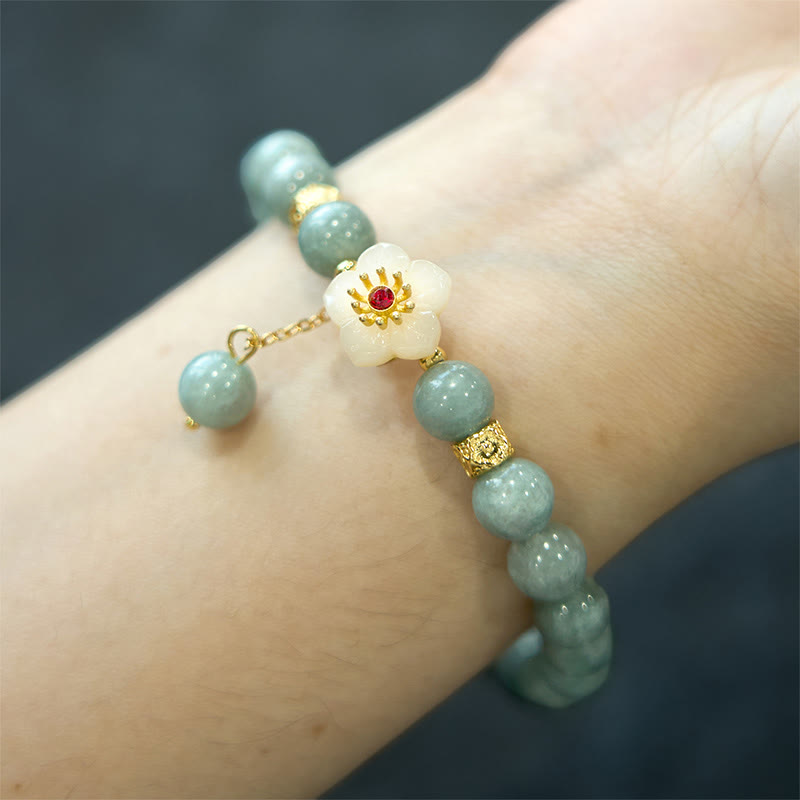 Braccialetto Buddha Stones Jade Abundance Flower