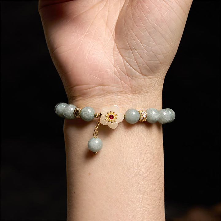 Braccialetto Buddha Stones Jade Abundance Flower