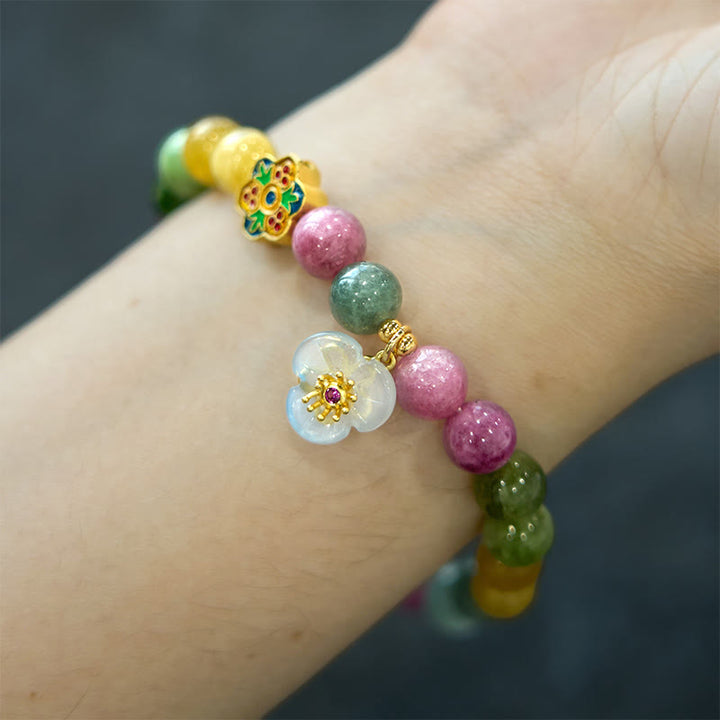 Bracciale Buddha Stones Tormalina Fiore della Saggezza
