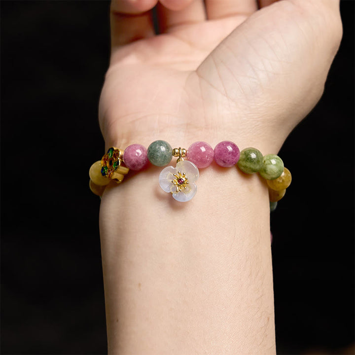 Bracciale Buddha Stones Tormalina Fiore della Saggezza
