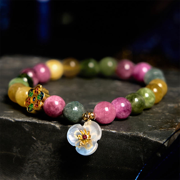 Bracciale Buddha Stones Tormalina Fiore della Saggezza