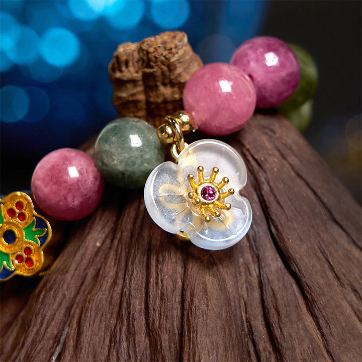 Bracciale Buddha Stones Tormalina Fiore della Saggezza