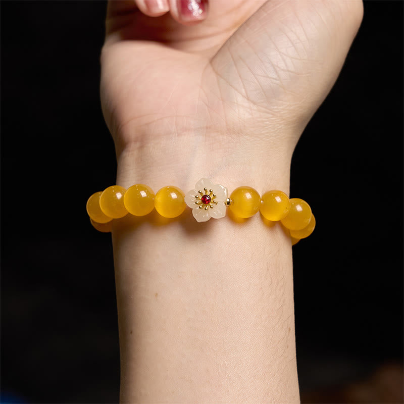 Braccialetto Buddha Stones Cat's Eye Chrysoberyl Flower Love - image 18
