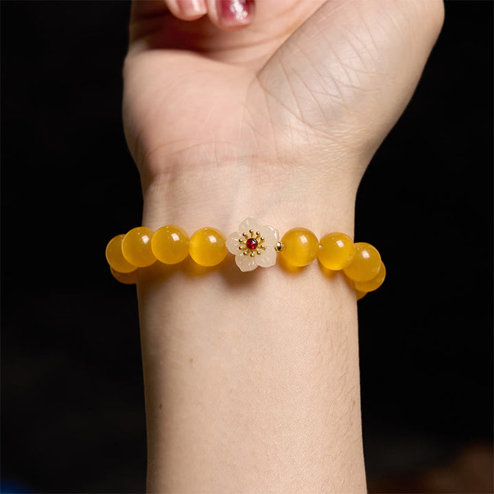 Braccialetto Buddha Stones Cat's Eye Chrysoberyl Flower Love - image 18