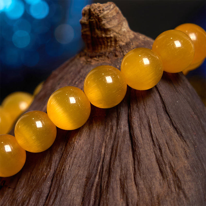 Braccialetto Buddha Stones Cat's Eye Chrysoberyl Flower Love - image 16