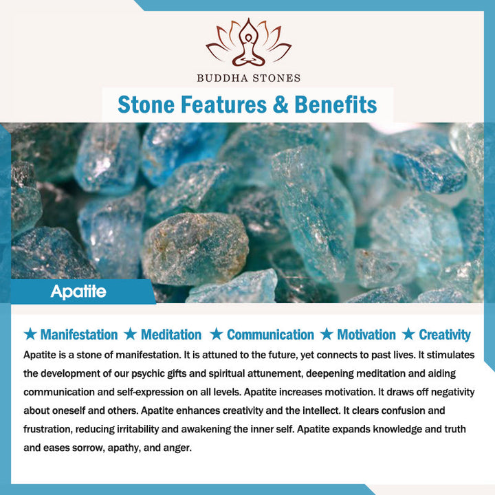 Braccialetto motivazionale Buddha Stones Apatite
