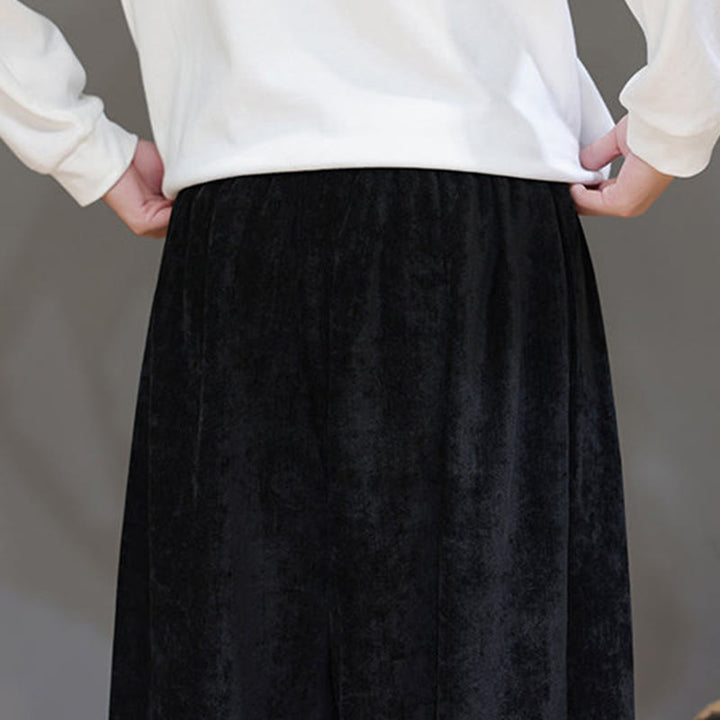Pantaloni harem in ciniglia con coulisse e tasche da uomo Buddha Stones autunno inverno