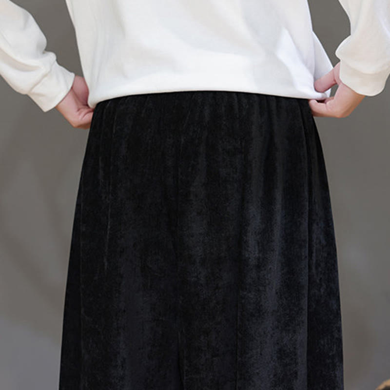 Pantaloni harem in ciniglia con coulisse e tasche da uomo Buddha Stones autunno inverno - image 22