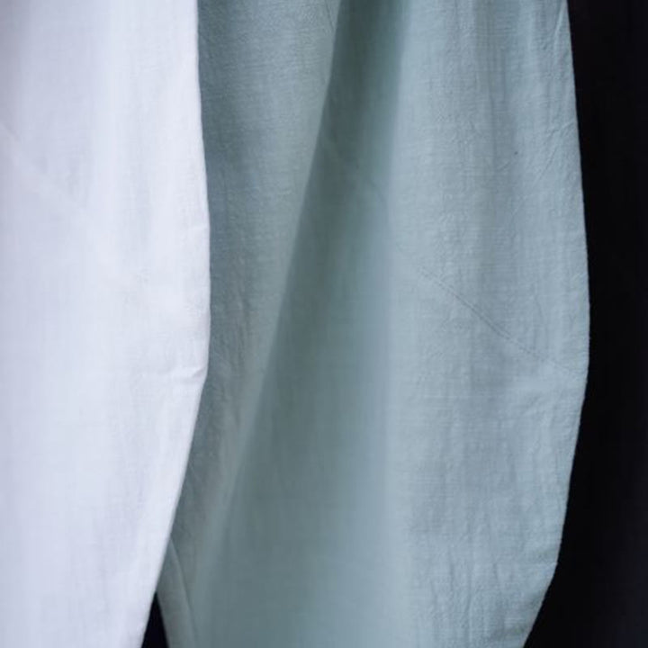 Pantaloni harem da uomo in cotone ramiè e lino tinta unita con elastico in vita e tasche , Buddha Stones