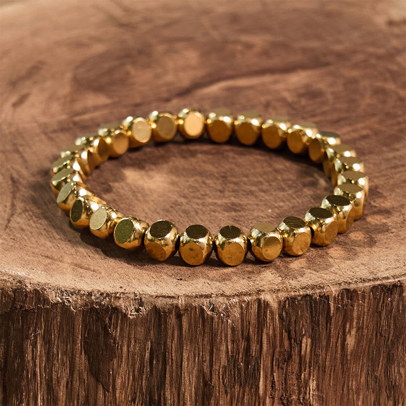 Braccialetto portafortuna curativo in ottone e rame Buddha Stones. - image 11