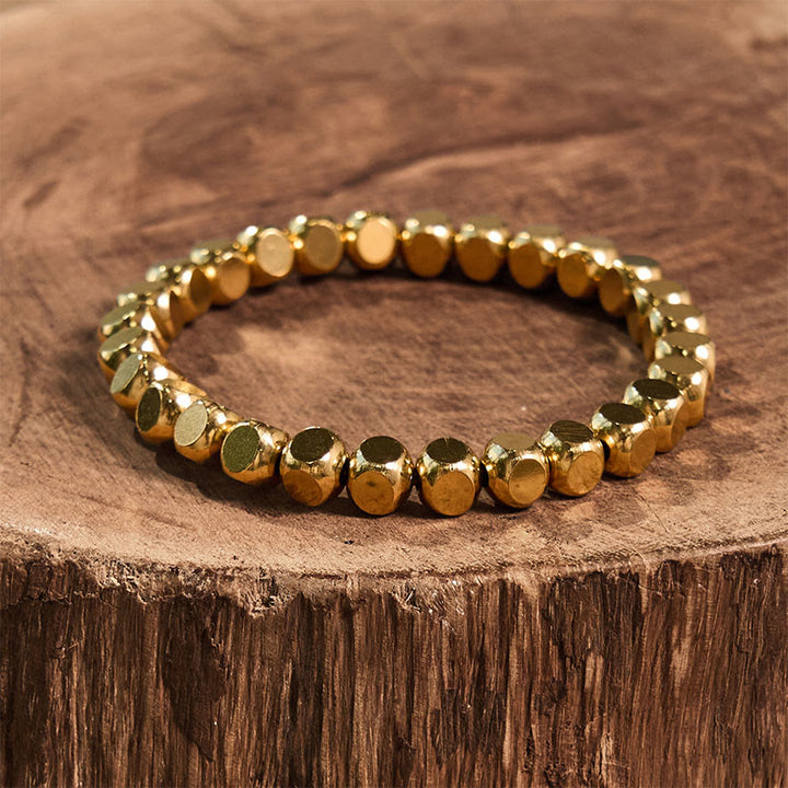 Braccialetto portafortuna curativo in ottone e rame Buddha Stones. - image 11