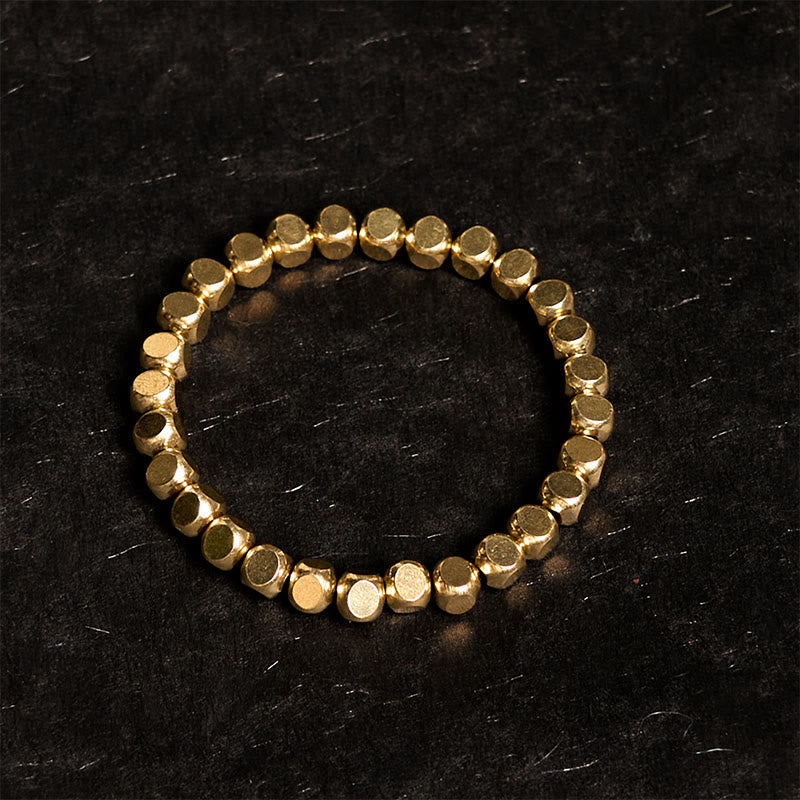 Braccialetto portafortuna curativo in ottone e rame Buddha Stones. - image 1