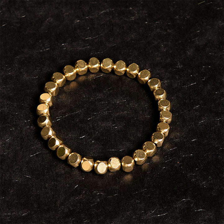 Braccialetto portafortuna curativo in ottone e rame Buddha Stones. - image 1
