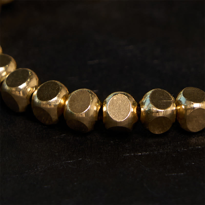 Braccialetto portafortuna curativo in ottone e rame Buddha Stones. - image 2