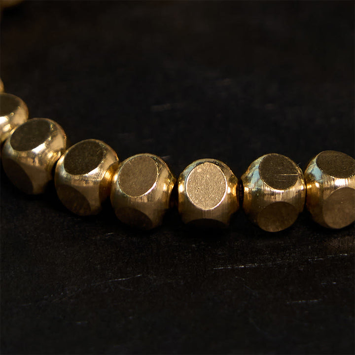 Braccialetto portafortuna curativo in ottone e rame Buddha Stones. - image 2