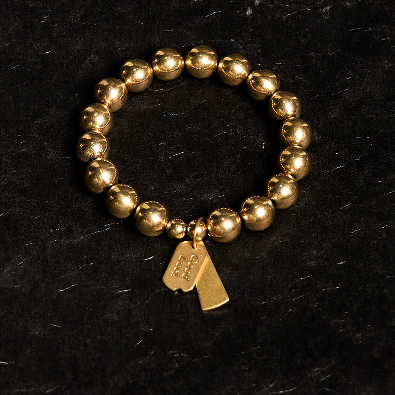 Braccialetto curativo in ottone e rame Buddha Stones - image 1