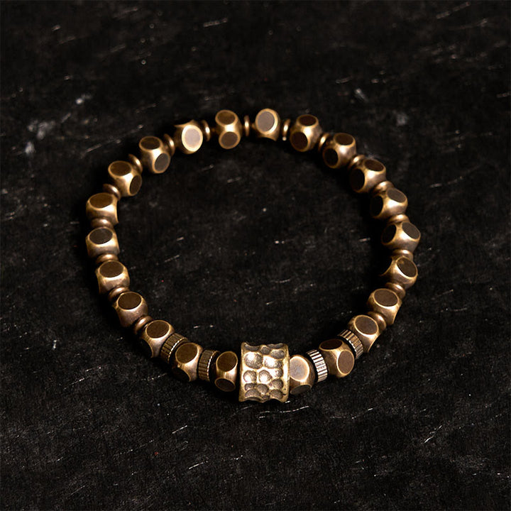 Braccialetto di equilibrio con motivo meteorite in rame Buddha Stones