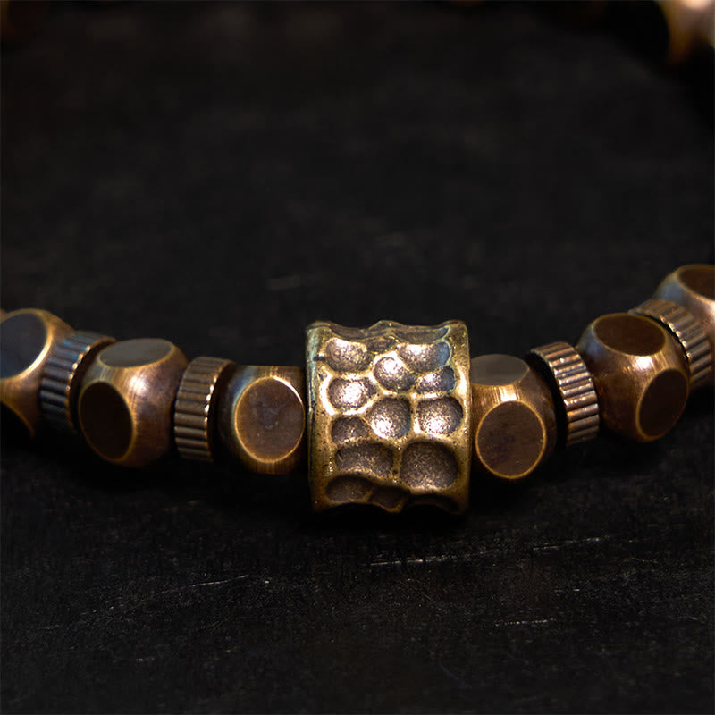 Braccialetto di equilibrio con motivo meteorite in rame Buddha Stones