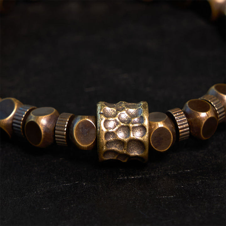 Braccialetto di equilibrio con motivo meteorite in rame Buddha Stones