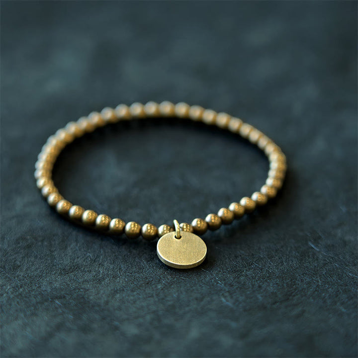 Bracciale con equilibrio in ottone e rame con Buddha Stones Amekaji - image 8