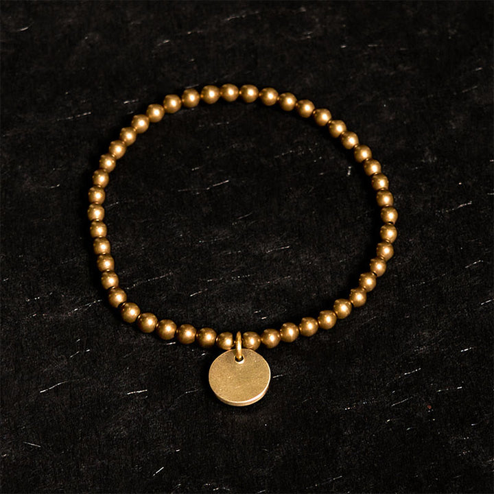 Bracciale con equilibrio in ottone e rame con Buddha Stones Amekaji - image 1