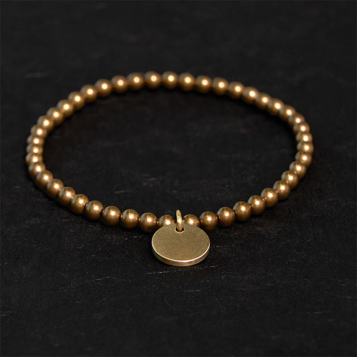 Bracciale con equilibrio in ottone e rame con Buddha Stones Amekaji - Ottone (Circonferenza del polso: 20-21 cm) - image 0