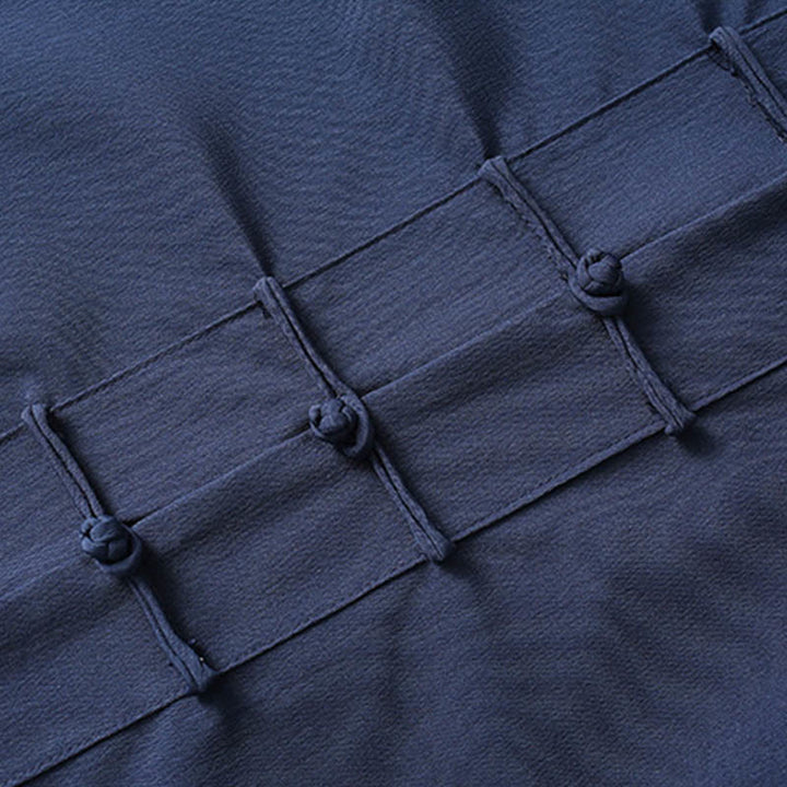 Set di 2 pezzi di abiti tradizionali da uomo con bottoni a rana, camicia a maniche lunghe e pantaloni, in Buddha Stones - image 3