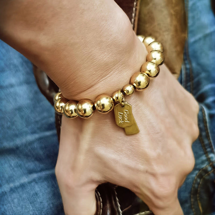 Braccialetto curativo in ottone e rame Buddha Stones - image 9