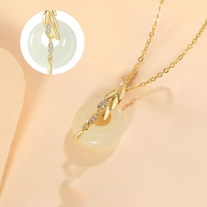 Collana con ciondolo portafortuna in argento sterling 925 con pietre Buddha Stones Hetian