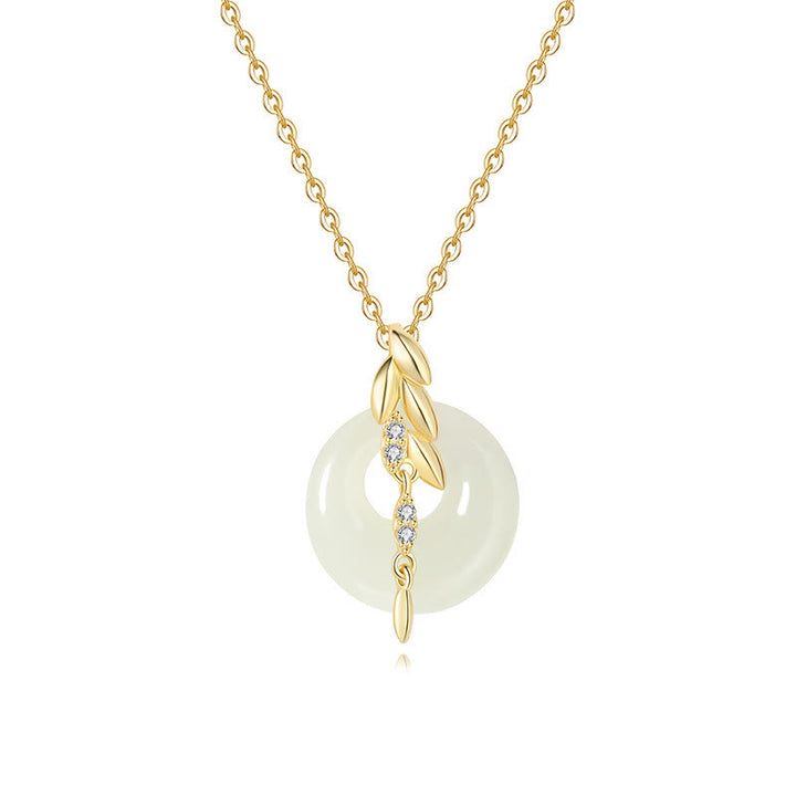 Collana con ciondolo portafortuna in argento sterling 925 con pietre Buddha Stones Hetian