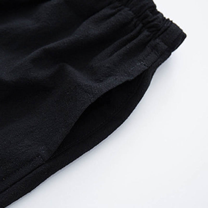 Buddha Stones 2 pezzi da uomo Tang Suit Jacquard Vine Pattern Frog-Bottone in cotone a maniche lunghe Camicia Pantaloni Set - image 12