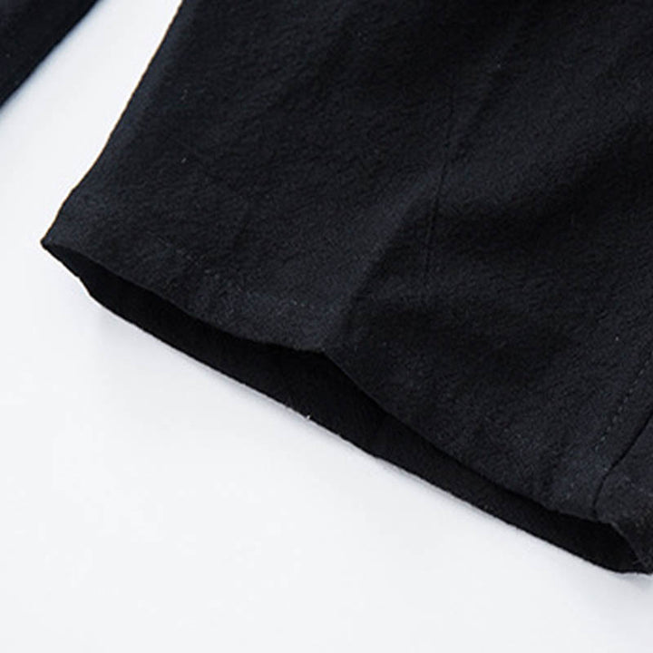 Buddha Stones 2 pezzi da uomo Tang Suit Jacquard Vine Pattern Frog-Bottone in cotone a maniche lunghe Camicia Pantaloni Set - image 13