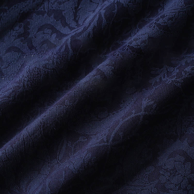 Buddha Stones 2 pezzi da uomo Tang Suit Jacquard Vine Pattern Frog-Bottone in cotone a maniche lunghe Camicia Pantaloni Set - image 8