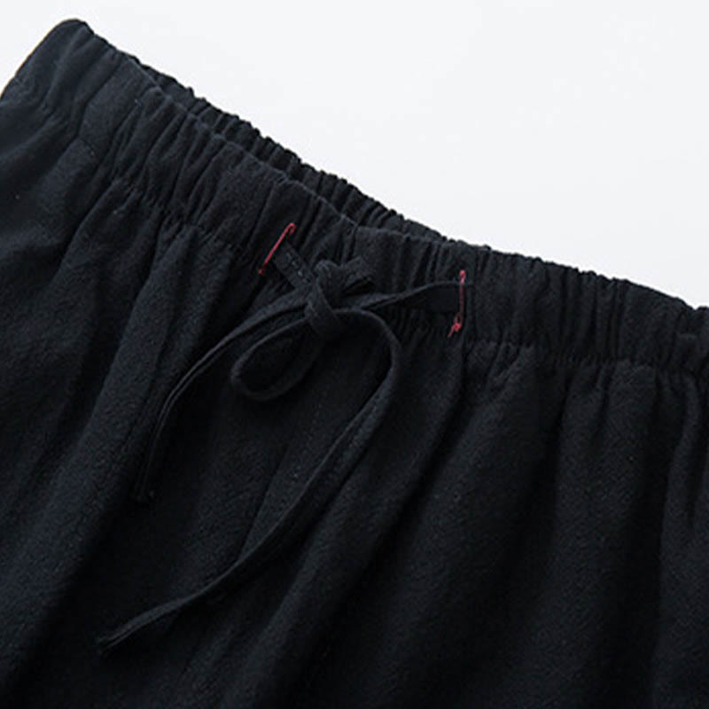 Buddha Stones 2 pezzi da uomo Tang Suit Jacquard Vine Pattern Frog-Bottone in cotone a maniche lunghe Camicia Pantaloni Set - image 11