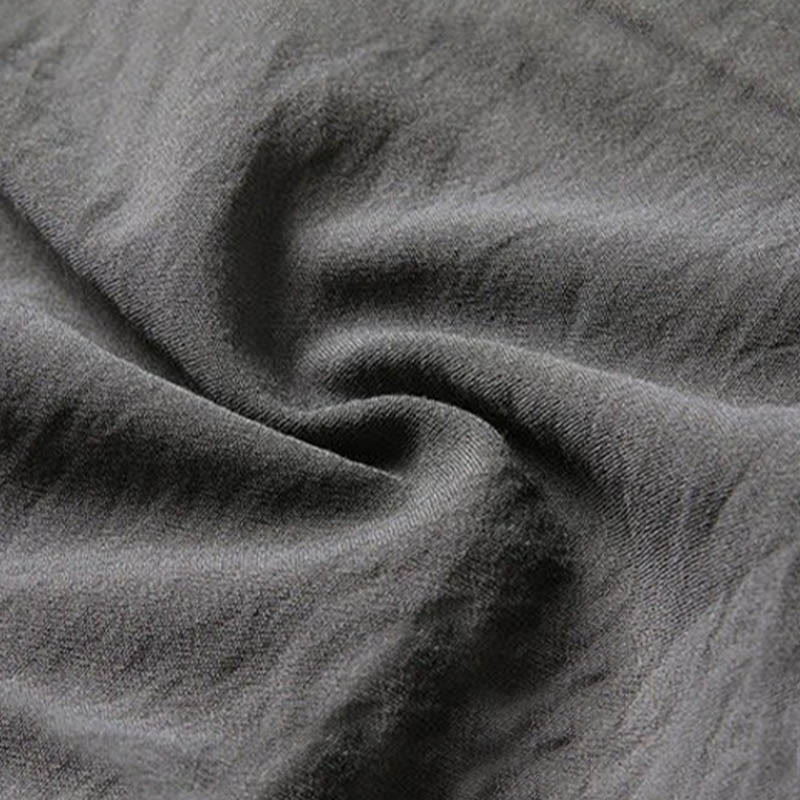 Buddha Stones 2 pezzi semplice Tang Suit uomo Frog-Bottone manica lunga camicia pantaloni set - image 9