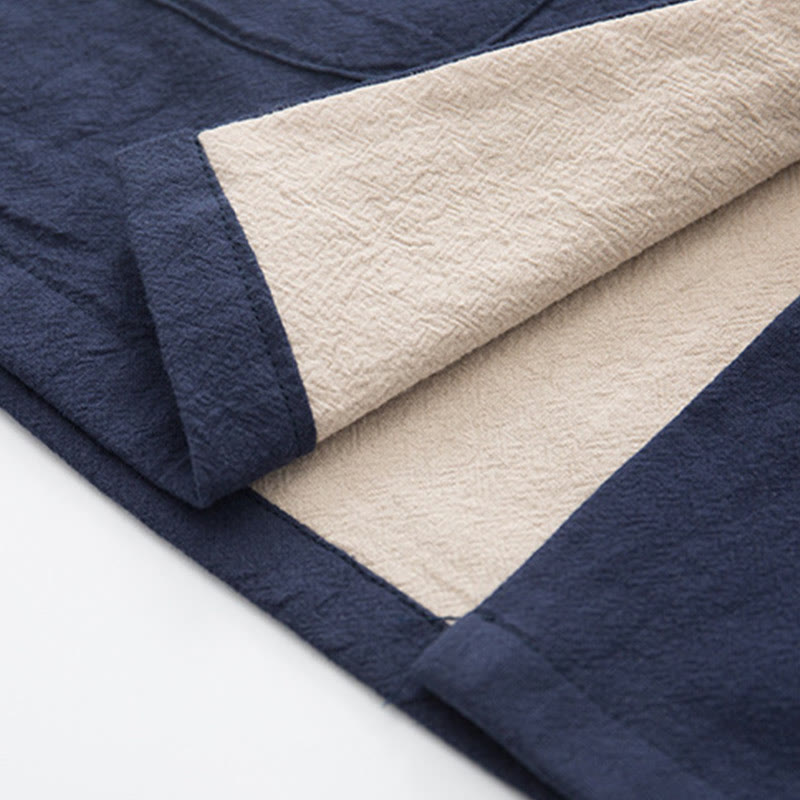 Buddha Stones 2 pezzi Zen Tang Suit da uomo in lino con bottoni a rana, camicia a maniche lunghe e pantaloni set - image 30