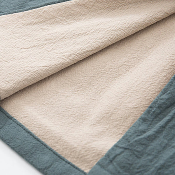 Buddha Stones 2 pezzi Zen Tang Suit da uomo in lino con bottoni a rana, camicia a maniche lunghe e pantaloni set - image 11