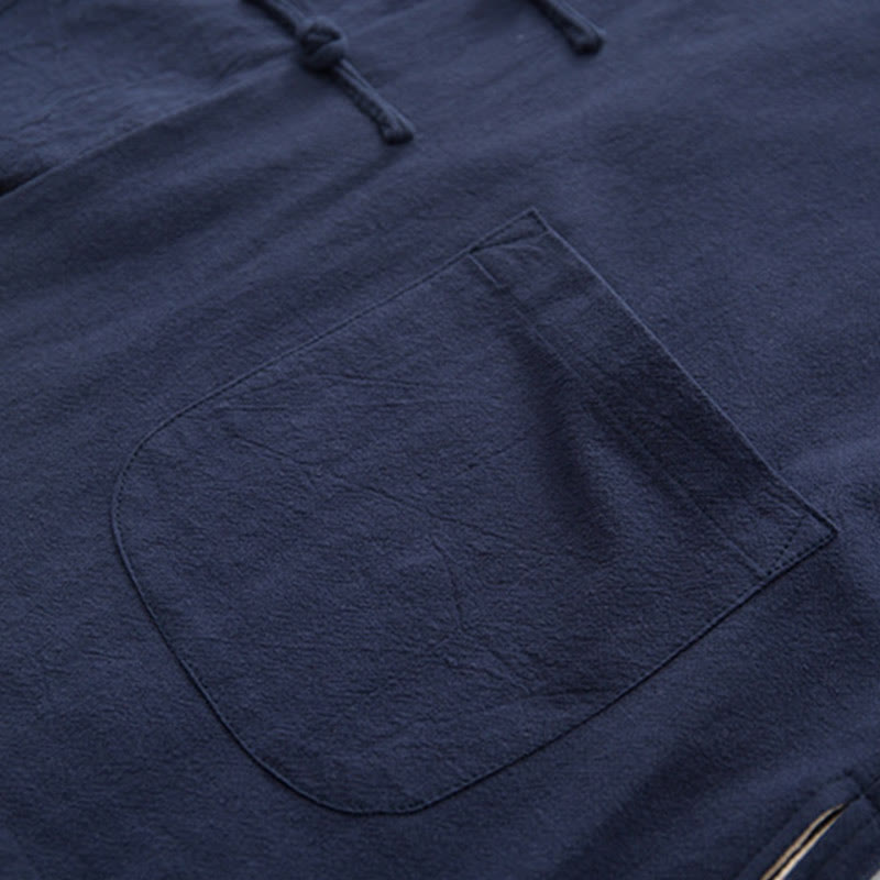 Buddha Stones 2 pezzi Zen Tang Suit da uomo in lino con bottoni a rana, camicia a maniche lunghe e pantaloni set - image 28