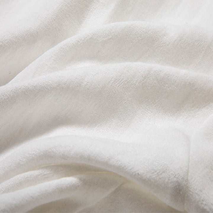 Camicia a maniche lunghe in lino da uomo con scollo a V e motivo Buddha Stones Zen Clothing - image 9