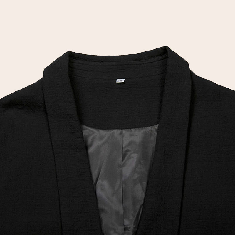 Cappotto da Buddha Stones Fall Simple Cotton a maniche lunghe e di media lunghezza