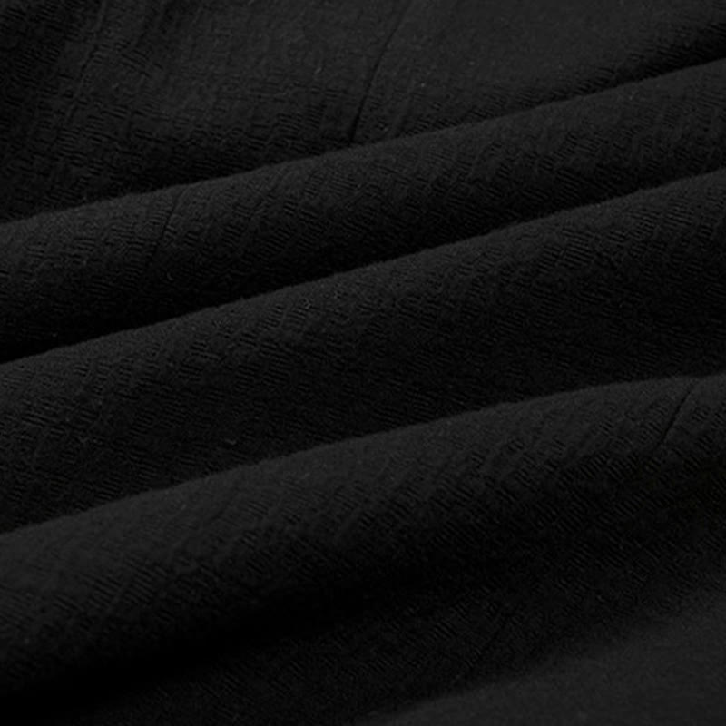 Cappotto da Buddha Stones Fall Simple Cotton a maniche lunghe e di media lunghezza