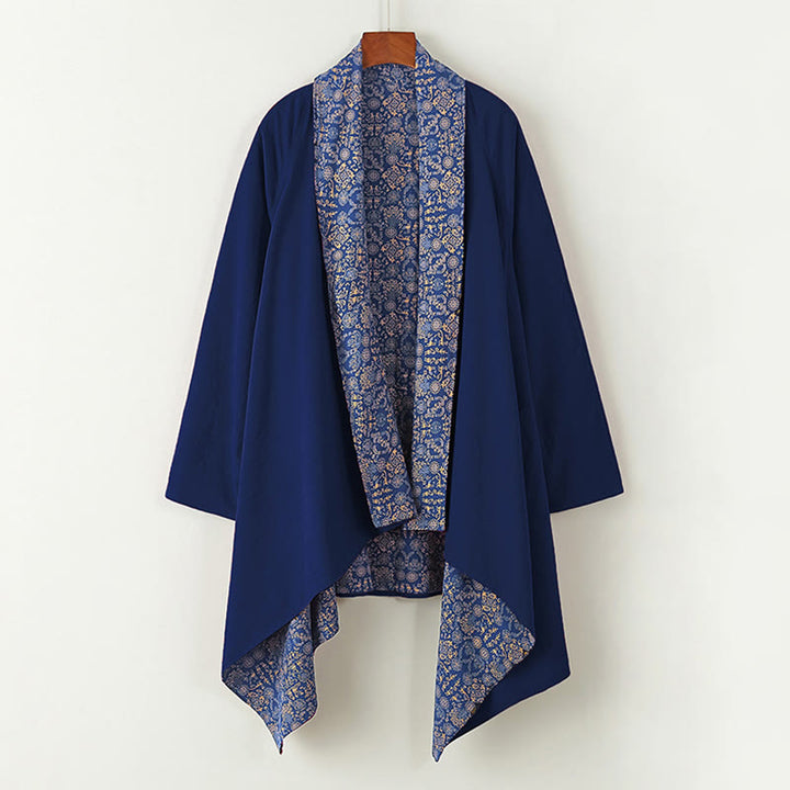 Cappotto doppiopetto in cotone di media lunghezza da uomo Buddha Stones Fall - SteelBlue - US/UK/AU38, EU48 (XL) - image 0