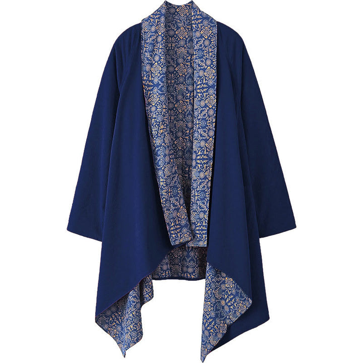 Cappotto doppiopetto in cotone di media lunghezza da uomo Buddha Stones Fall
