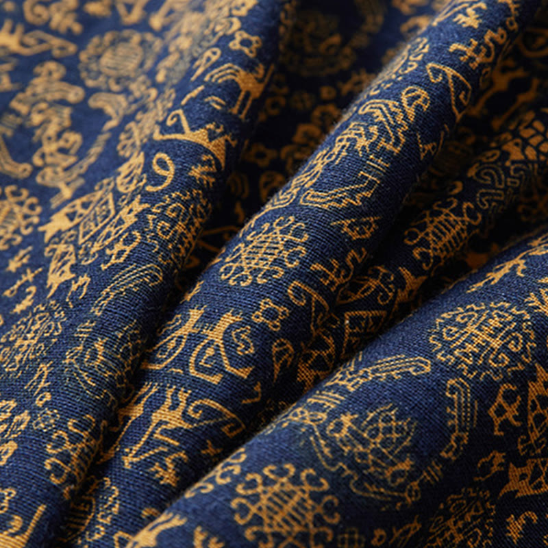 Cappotto doppiopetto in cotone di media lunghezza da uomo Buddha Stones Fall - image 17