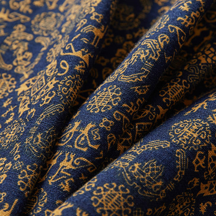 Cappotto doppiopetto in cotone di media lunghezza da uomo Buddha Stones Fall - image 17