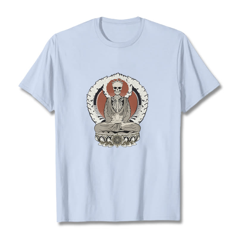 Maglietta con motivo a scheletro Buddha Stones - Ciano chiaro - 2XL - image 19
