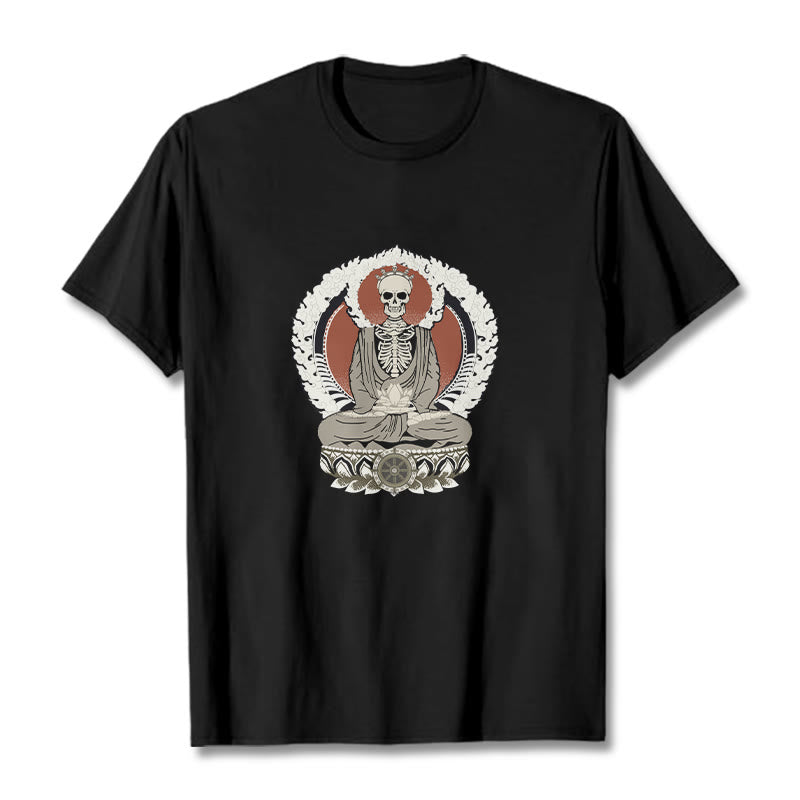 Maglietta con motivo a scheletro Buddha Stones - Nero - 2XL - image 1