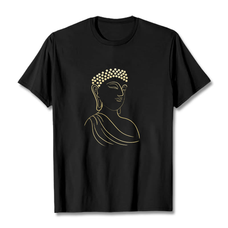Maglietta con motivo Buddha Stones Mediting Buddha - Nero - 2XL - image 1